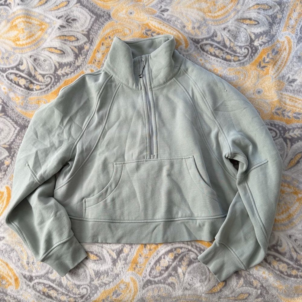 Lululemon Scuba Oversized Funnel-Neck Half Zip Jade Green size XS/S